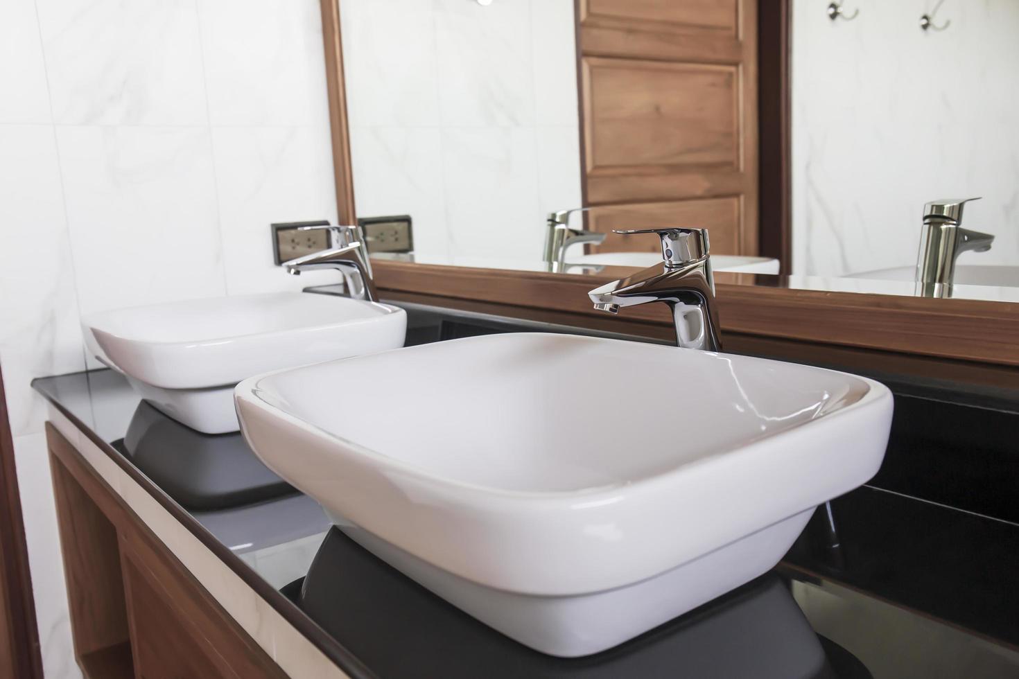 Stainless steel sanitary ware, elegant hand wash basin. photo