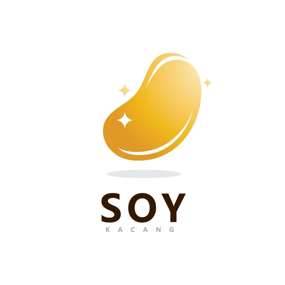 Soybean Logo vector template design. Healthy Food simple vector illustration