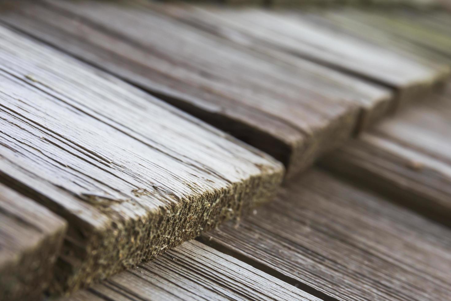 Close-up of wood used for roofing for sun and rain. photo