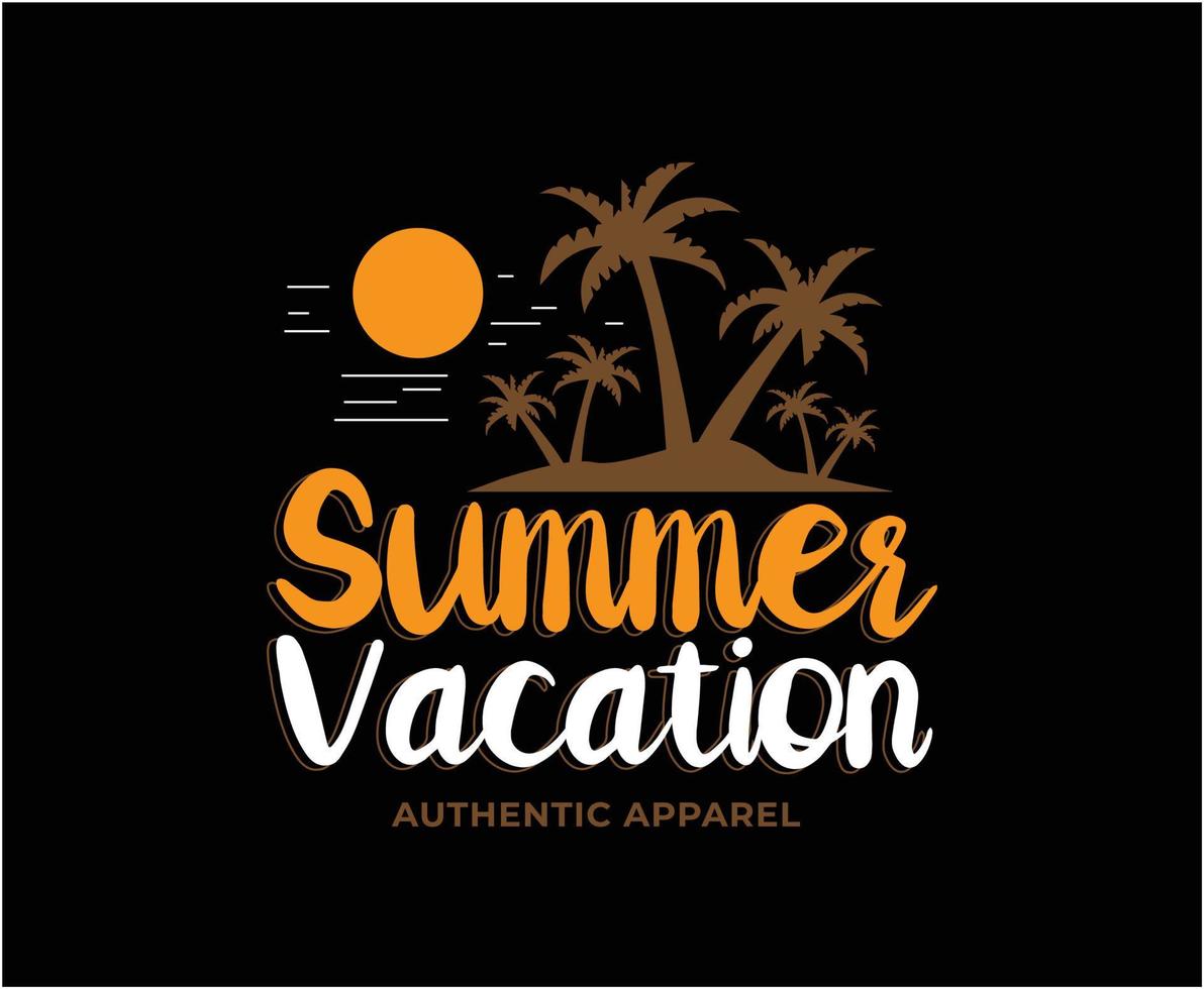 Summer Vacation illustration Vector T-shirt Design