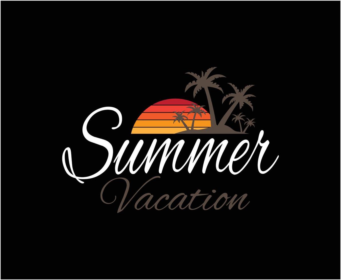 Summer Vacation illustration Vector T-shirt Design