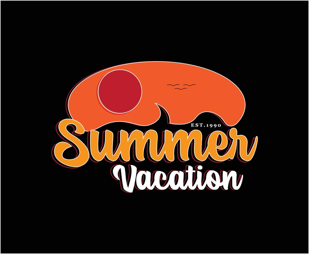 Summer Vacation Vector T-shirt Design for print
