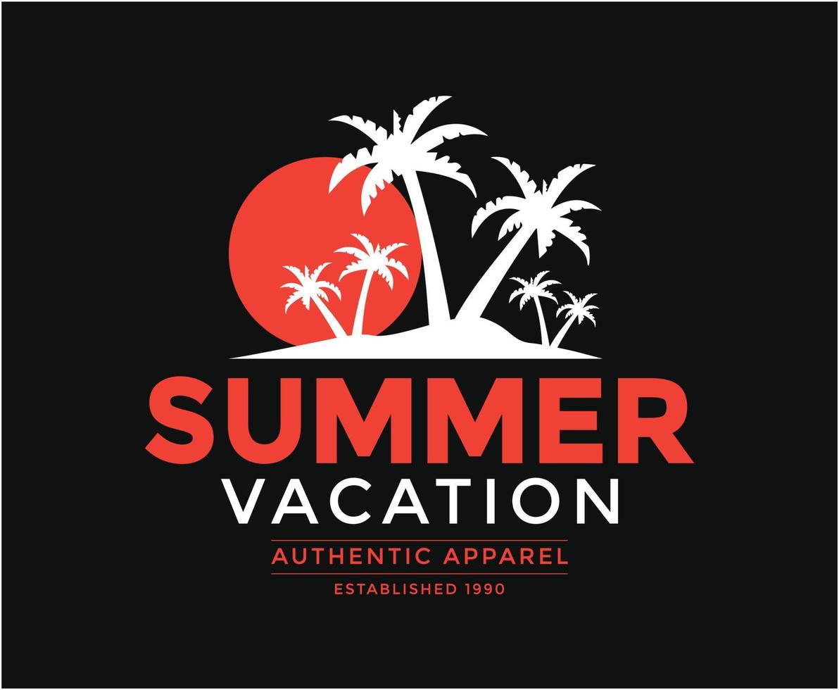 Summer Vacation illustration Vector T-shirt Design