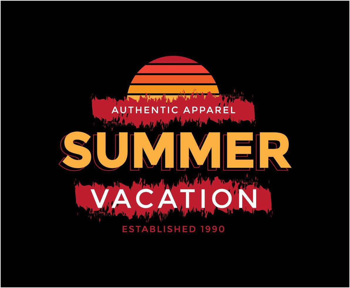 Summer Vacation Vector T-shirt Design