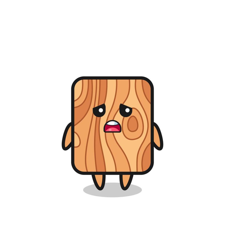 disappointed expression of the plank wood cartoon vector