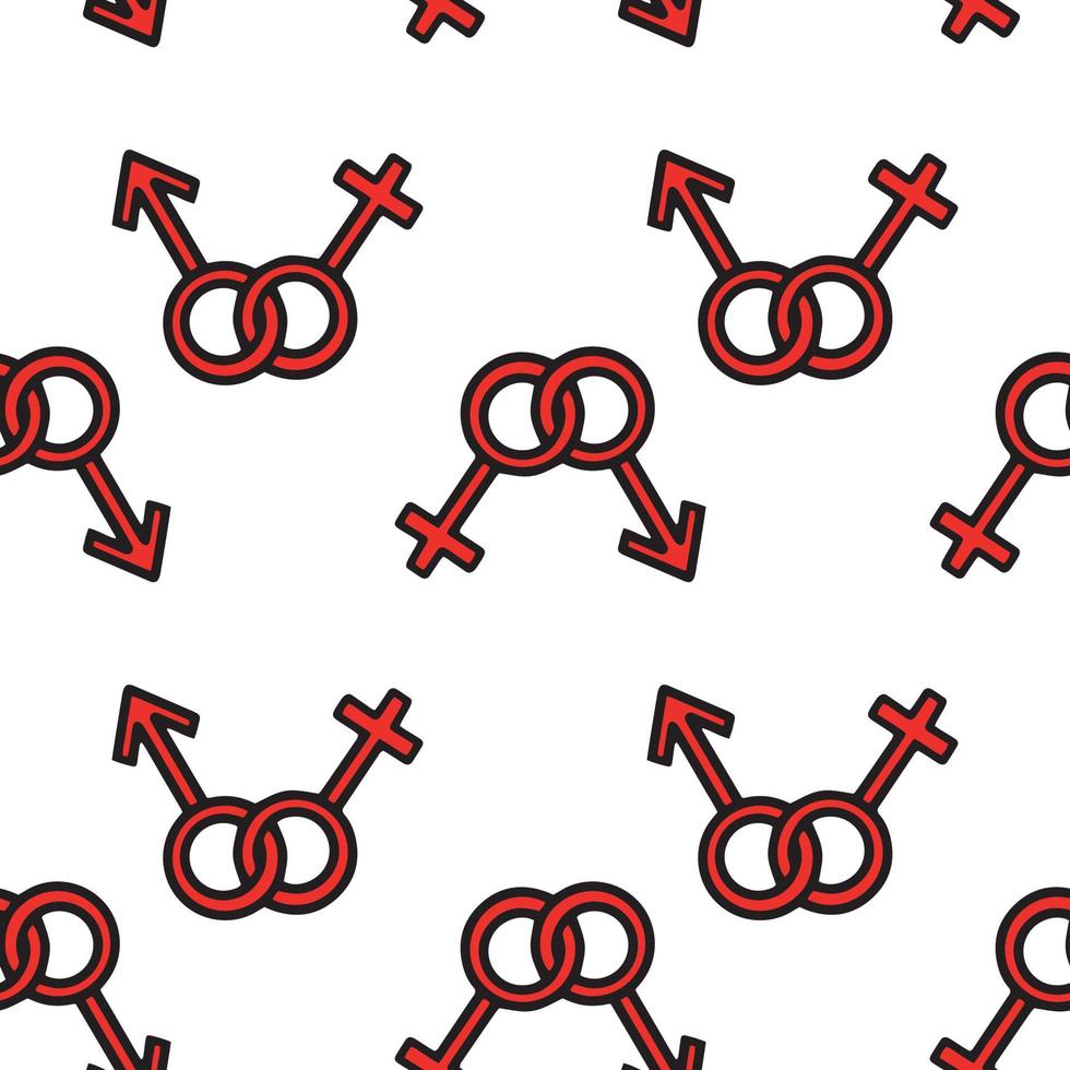 seamless pattern of Female and male gender symbols vector