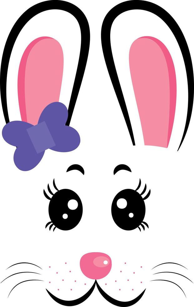 Kawaii Easter Bunny. Vector illustration