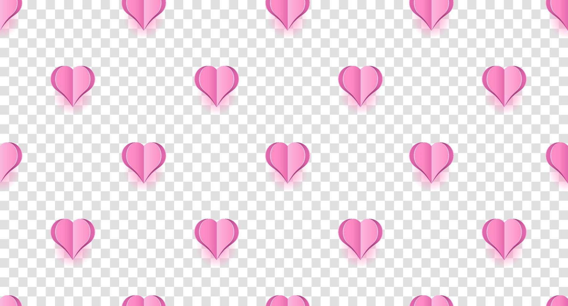 Seamless pattern with pink hearts. Hearts wallpaper. Cute pink hearts seamless texture pattern. Cute seamless pattern. Vector illustration