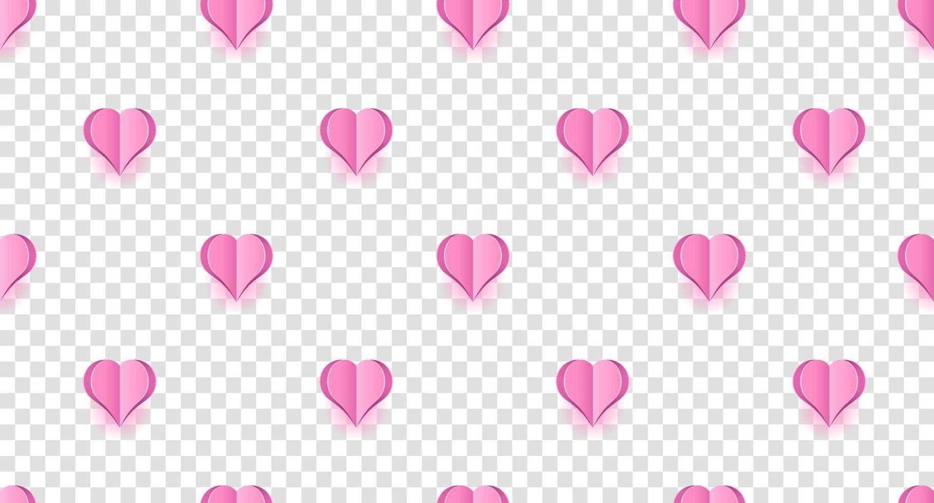 Seamless pattern with pink hearts. Hearts wallpaper. Cute pink hearts seamless texture pattern. Cute seamless pattern. Vector illustration