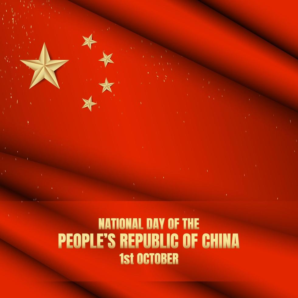 National Day of the People's Republic of China. Poster, greeting card or banner for China. vector