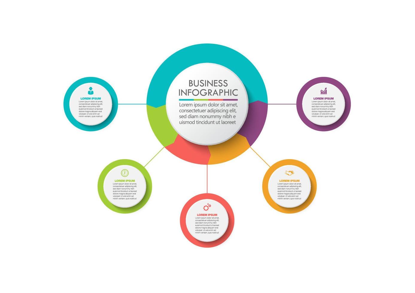 Presentation business infographic template vector