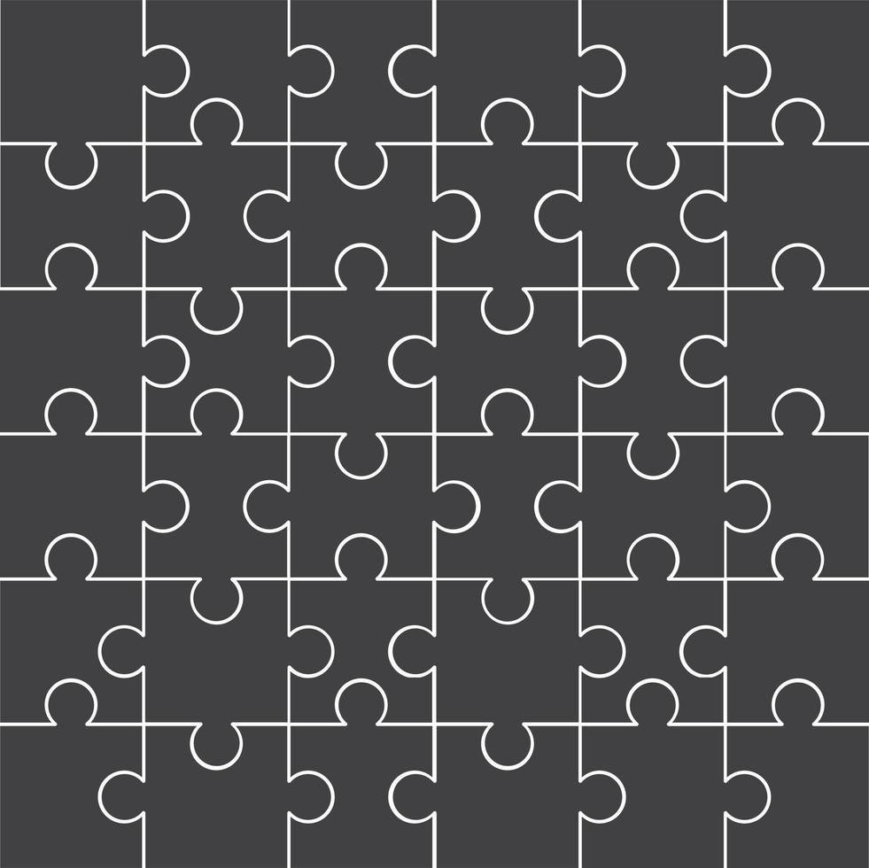 Puzzle jigsaw set of 6 vector design free editable