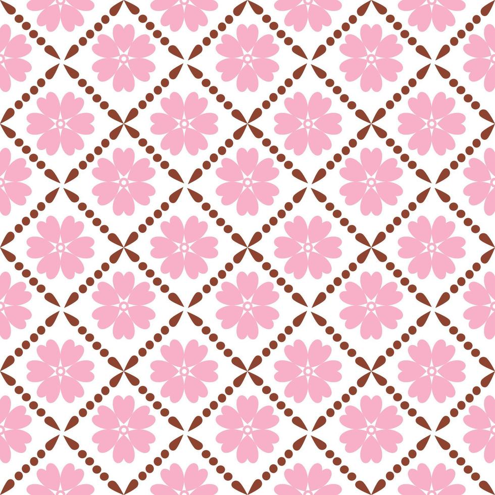 Vector seamless pattern. Weaving Pattern square more frequent, Vector seamless pattern. Modern stylish texture. Trendy graphic design for out clothes test equipment, interior, wallpaper pink flowers