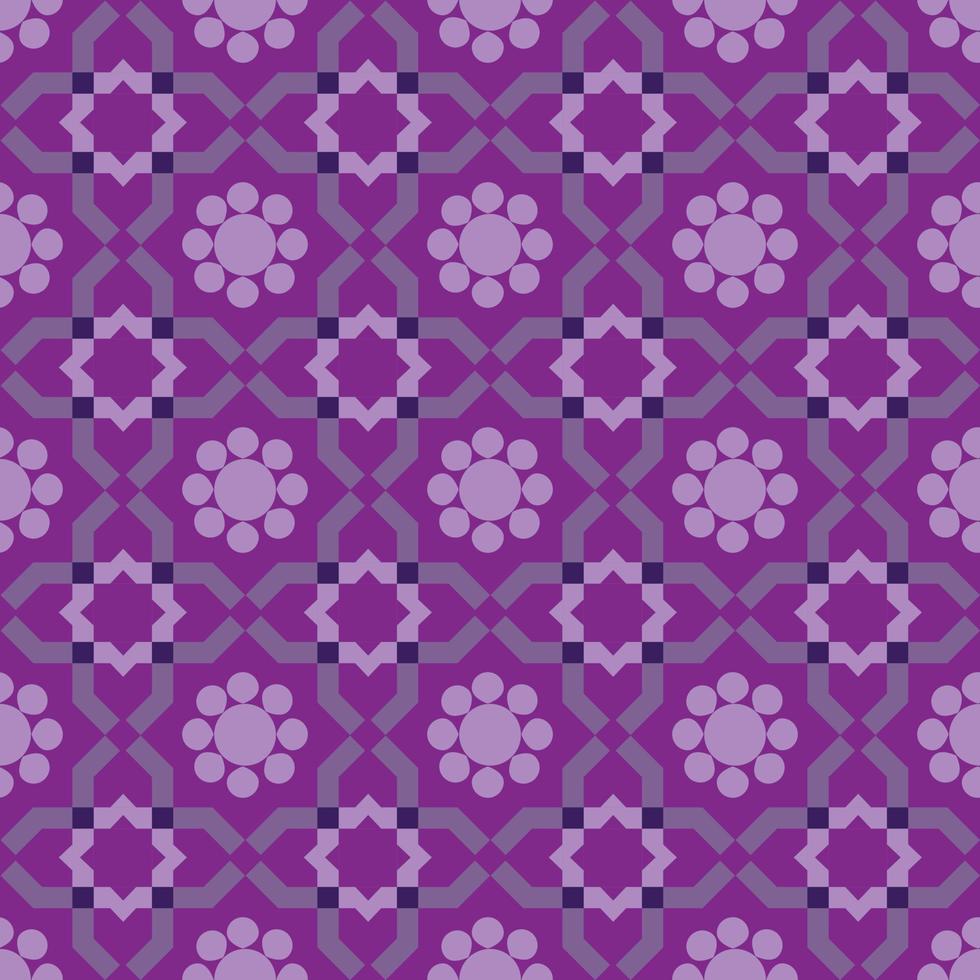 patrón transparente de vector. patrón de tejido cuadrado más frecuente, patrón vectorial sin costuras. textura con estilo moderno. diseño gráfico de moda para equipos de prueba de ropa, interior, flores de papel tapiz púrpura vector