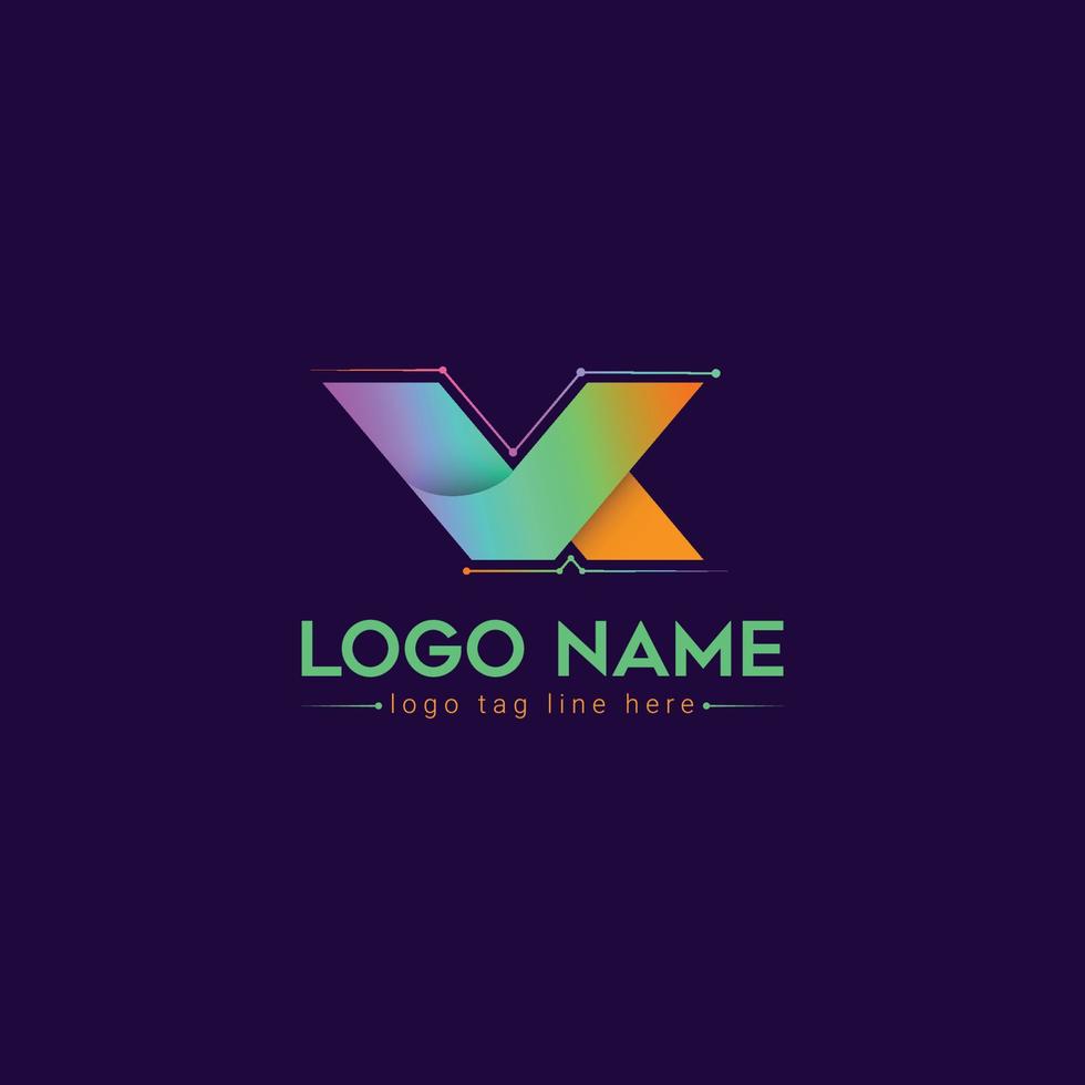 VK Modern Creative Letter Logo Design vector