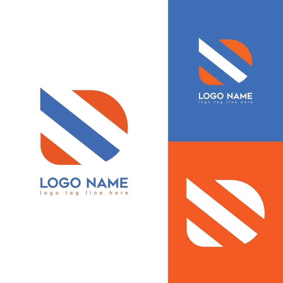 d diseño de logotipo de letra creativa moderna única vector