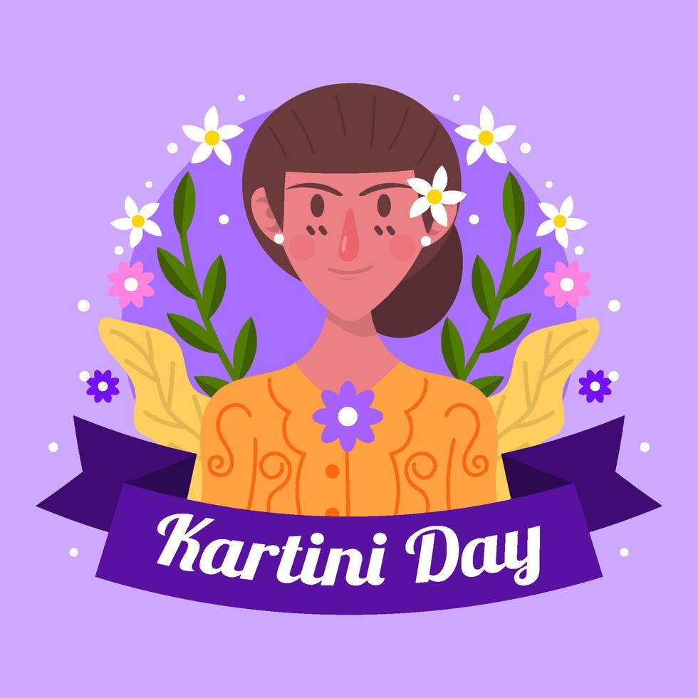 Kartini Day Concept vector