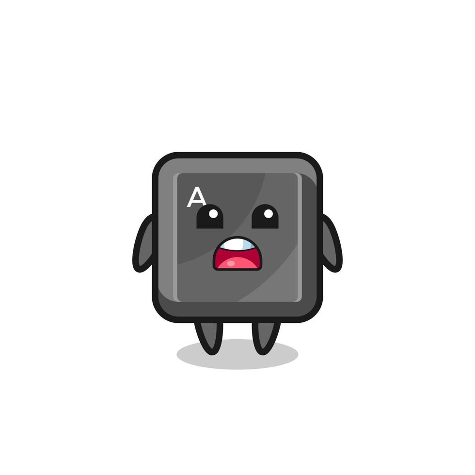keyboard button illustration with apologizing expression, saying I am sorry vector