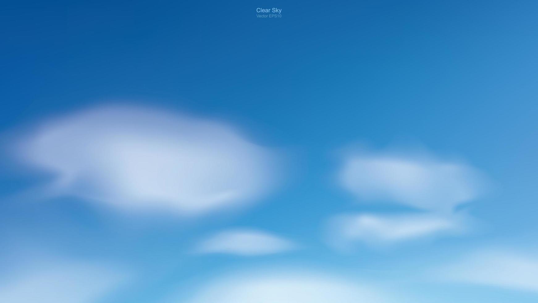 Blue sky background with white clouds. Abstract sky for natural background. Vector illustration.