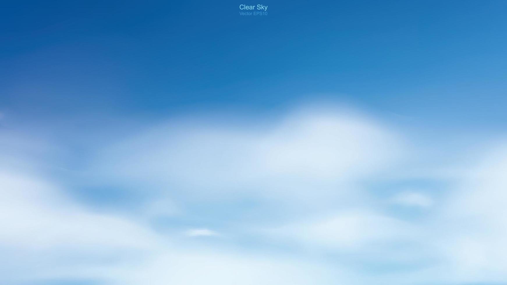 Blue sky background with white clouds. Abstract sky for natural background. Vector illustration.