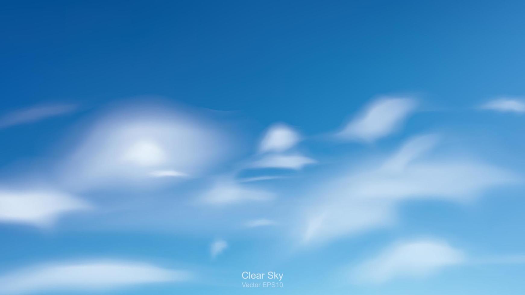 Blue sky background with white clouds. Abstract sky for natural background. Vector illustration.