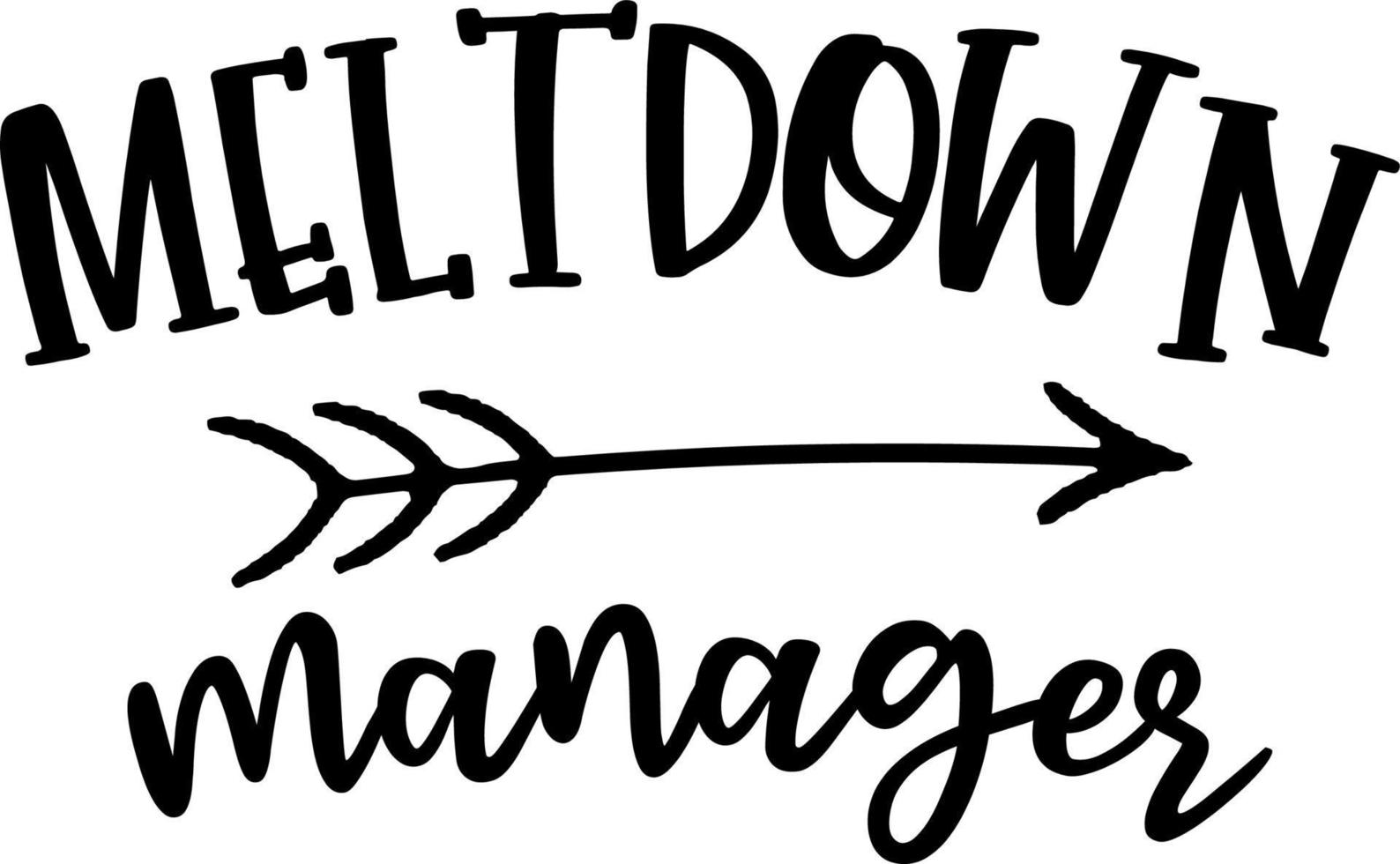 Meltdown manager typography design vector