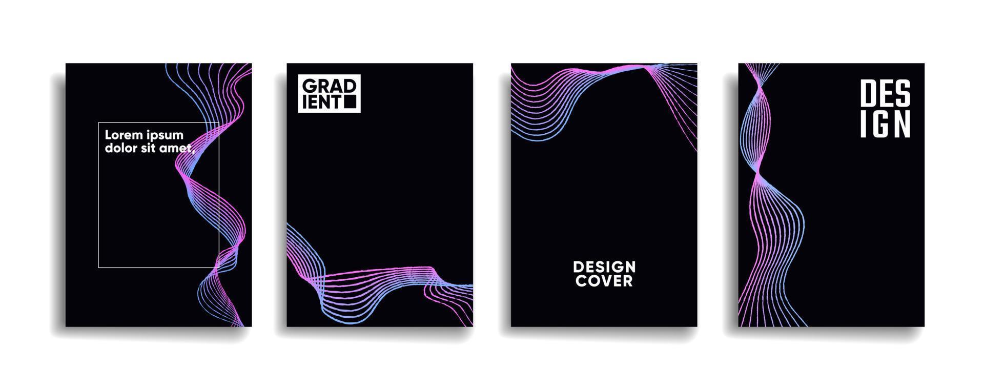 black gradient color background cover design. modern background design with dark color vector