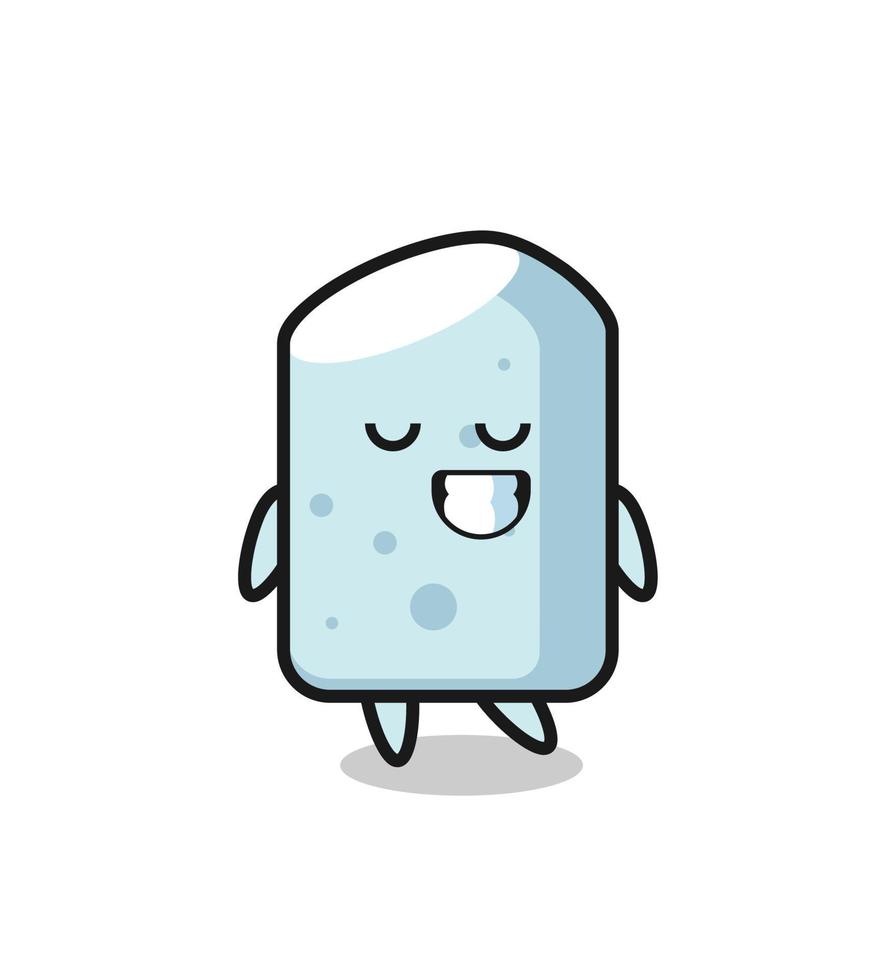 chalk cartoon illustration with a shy expression vector