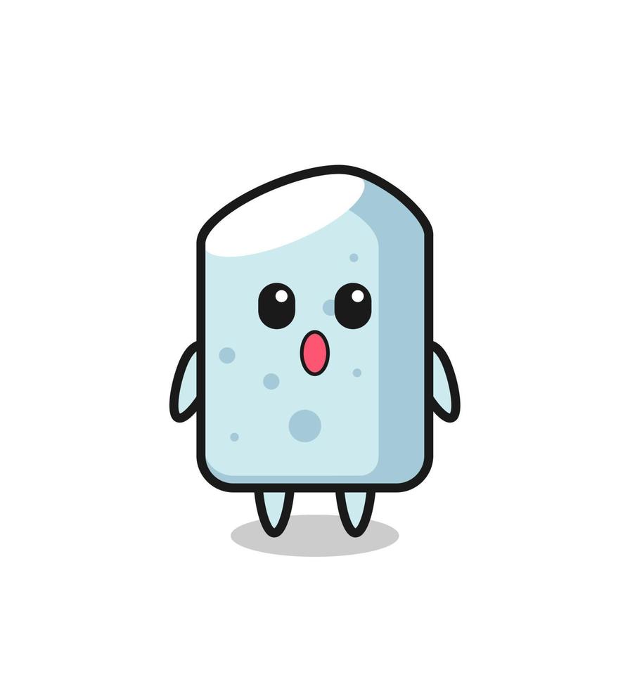 the amazed expression of the chalk cartoon vector
