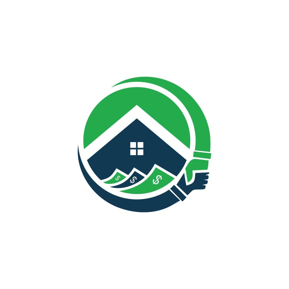 mortgage. logo about a home loan and about the agreement of both parties vector