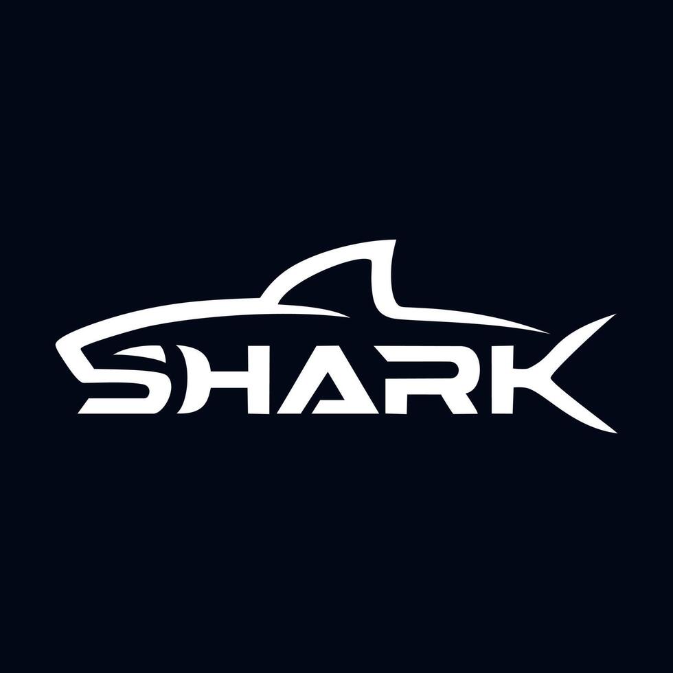 shark. a variation of letters illustrating a shark vector