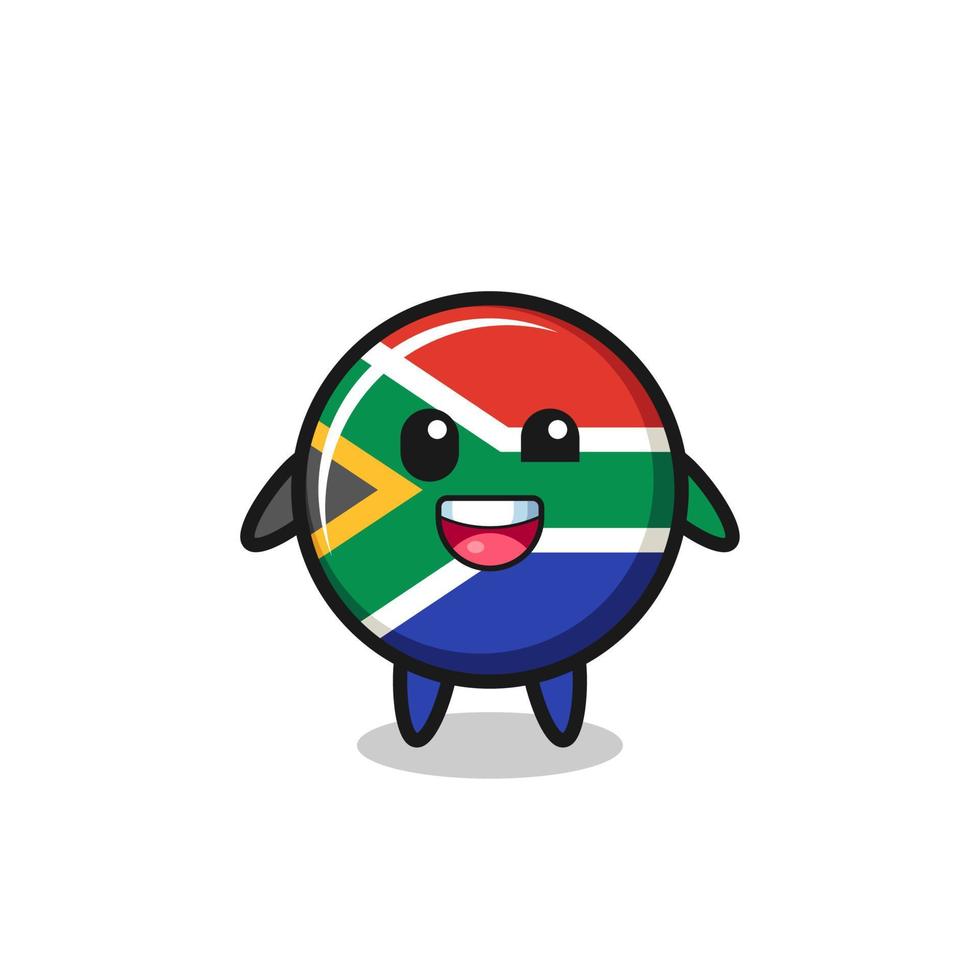 illustration of an south africa flag character with awkward poses vector