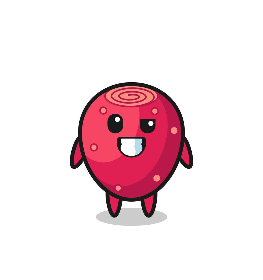 cute prickly pear mascot with an optimistic face vector