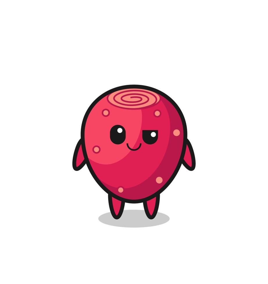 prickly pear cartoon with an arrogant expression vector