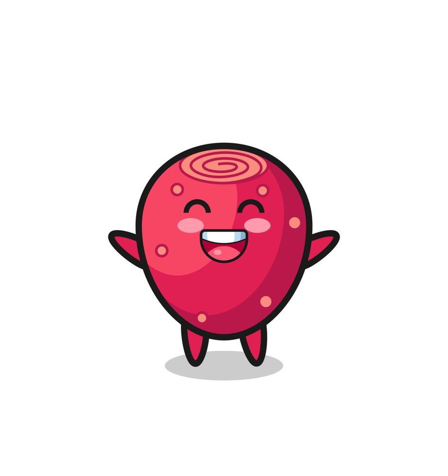 personaje de dibujos animados de pera espinosa bebé feliz vector
