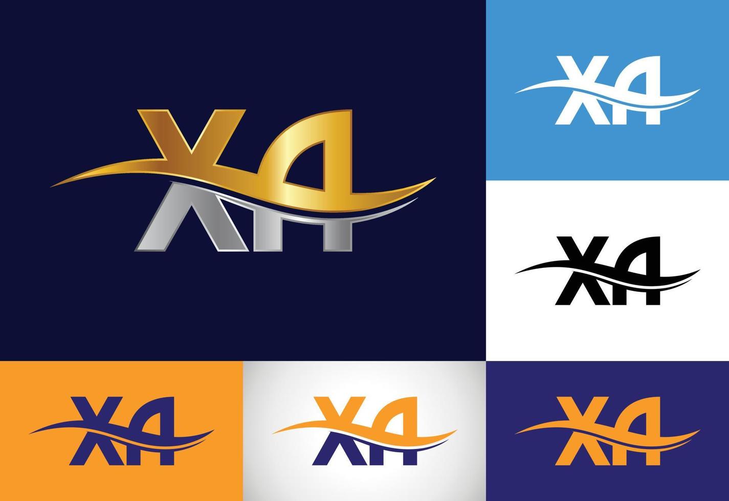 plantilla de vector de diseño de logotipo de letra de monograma inicial xa. símbolo del alfabeto gráfico para la identidad empresarial corporativa