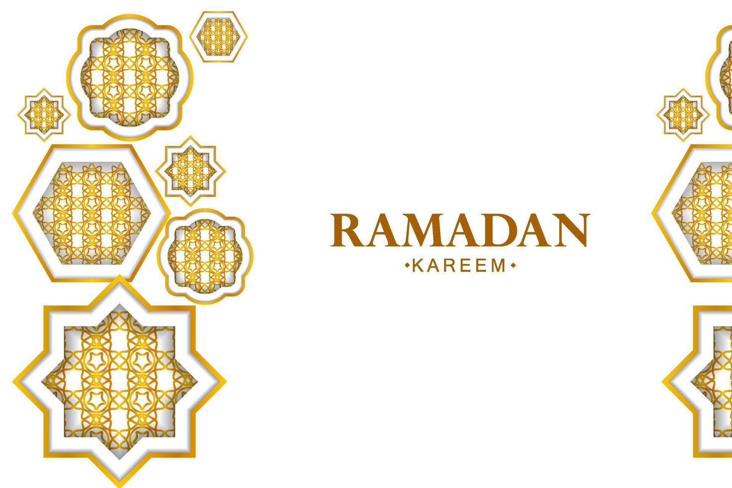 Modern gold background arabic ornament vector