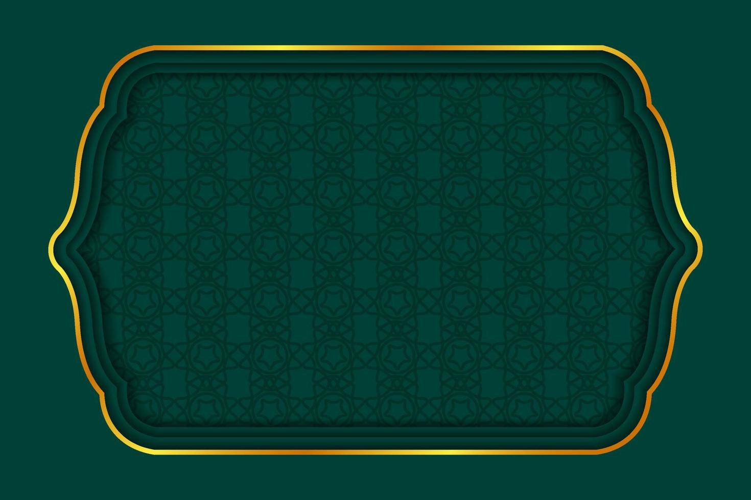 Realistic ramadan kareem background in green papercut style vector