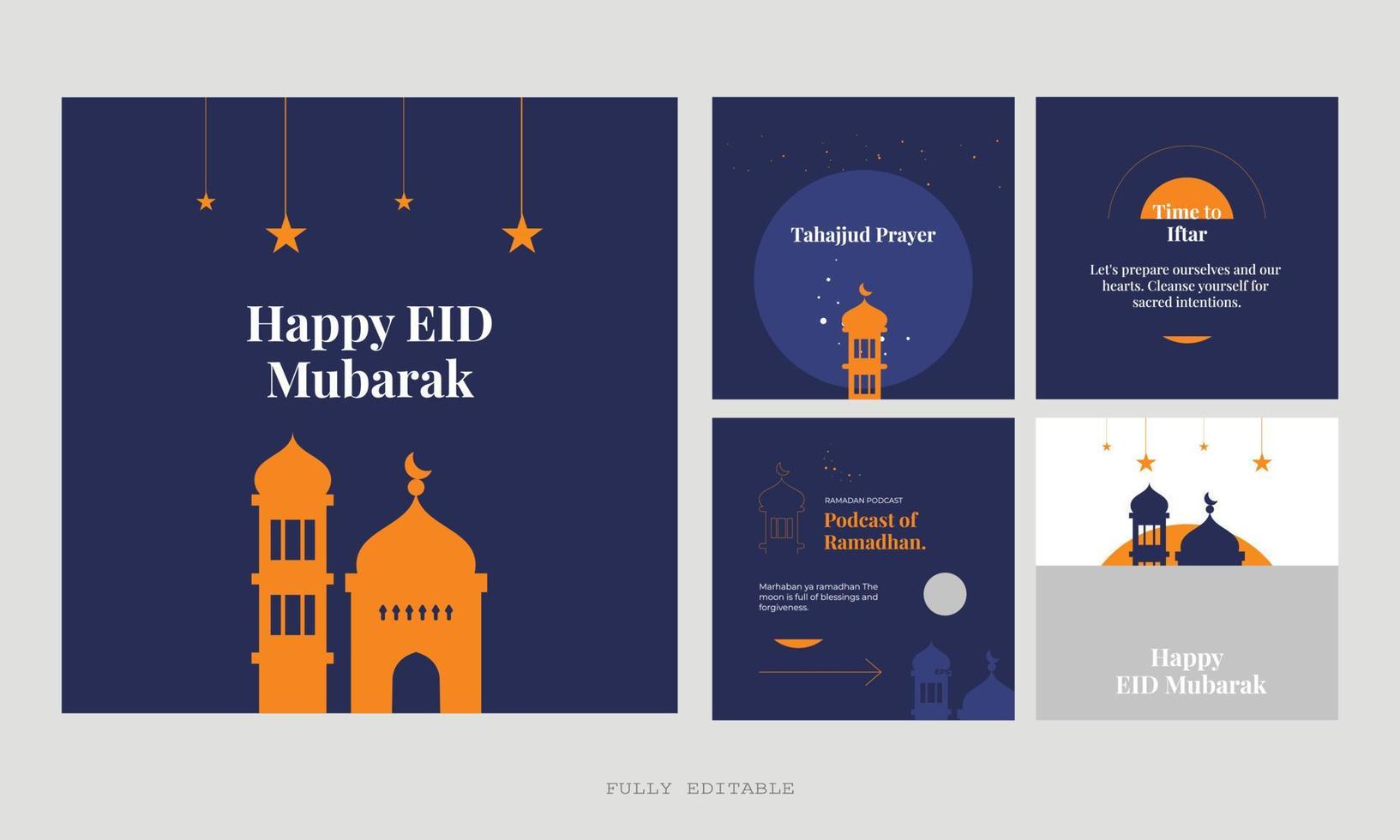 Ramadan Social Media Post design. A good template for advertising on social media. Perfect for social media posts, background, and web banner internet ads. vector