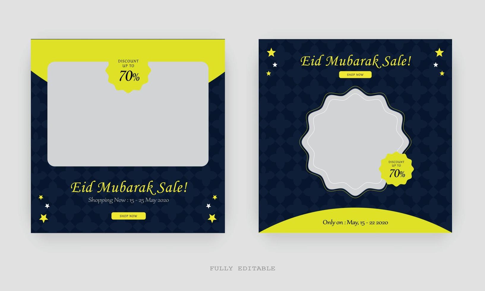 Ramadan Social Media Post design. A good template for advertising on social media. Perfect for social media posts, background, and web banner internet ads. vector