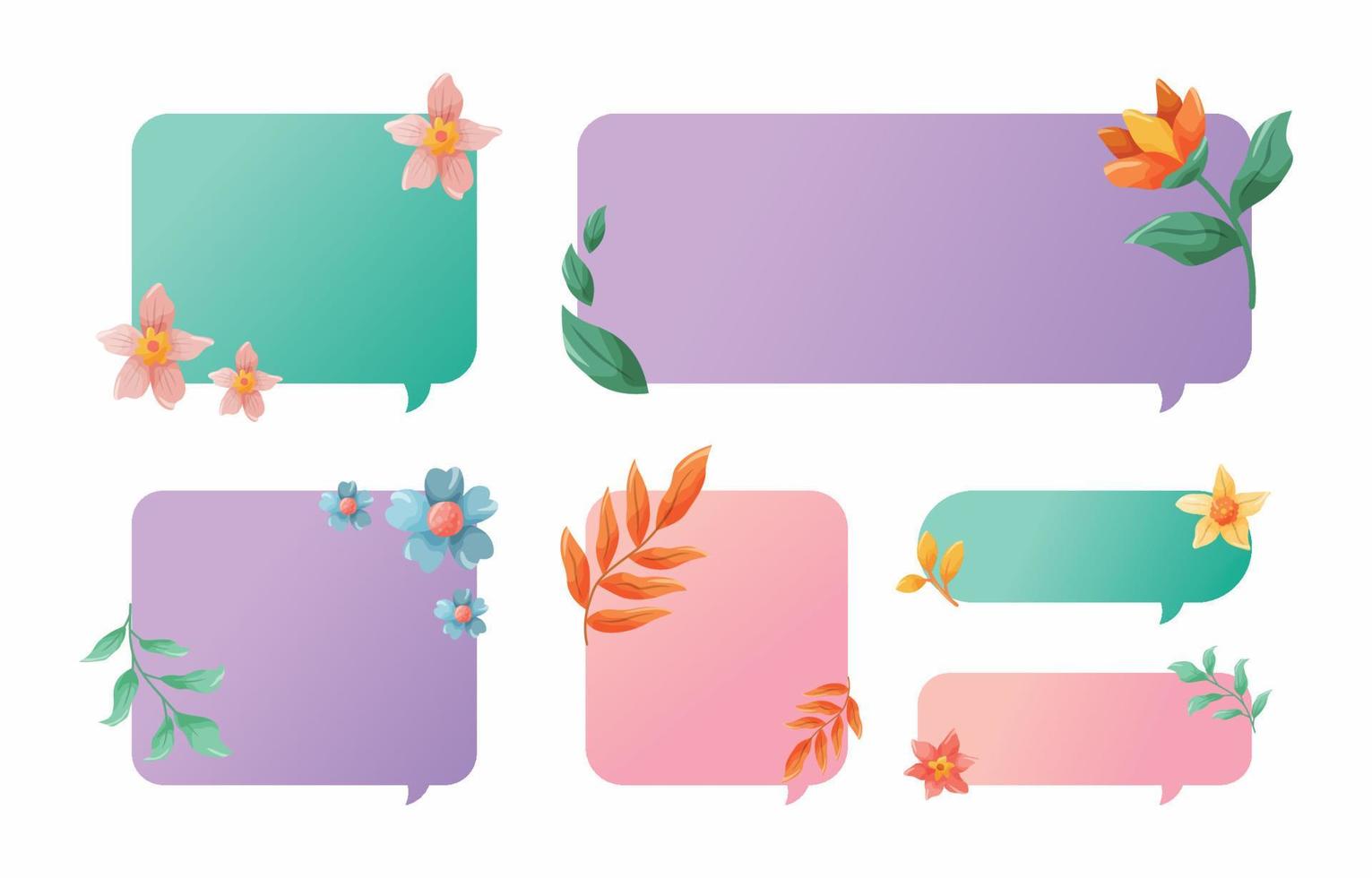 Decorative Gradient Mobile Chat Bubbles Collection vector