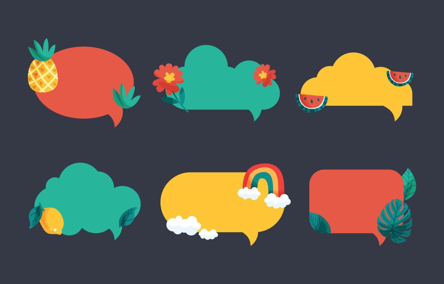 Decorative Mobile Chat Bubbles Collection vector