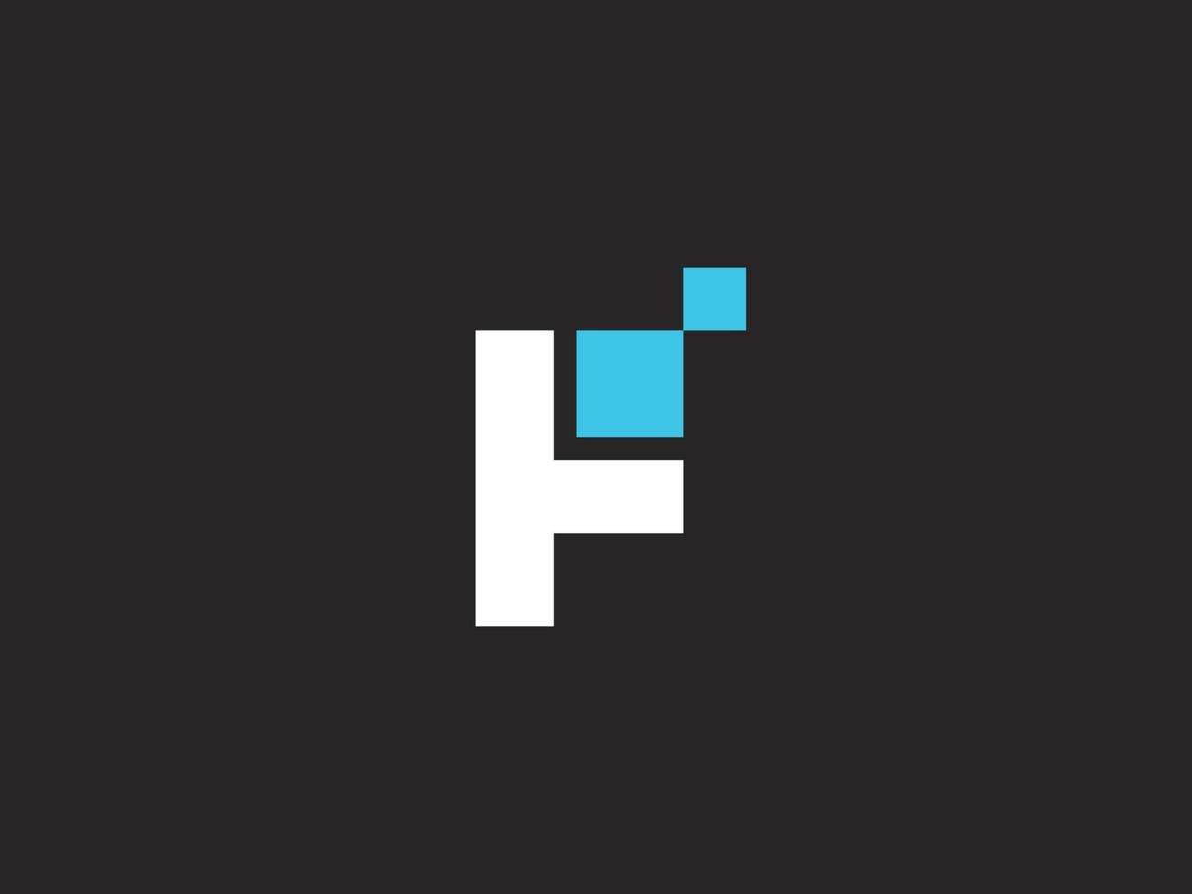 letter P logo template, pixel and letter p concept vector