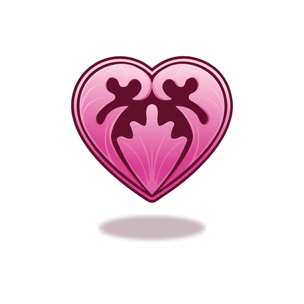 Template love ornament icon vector