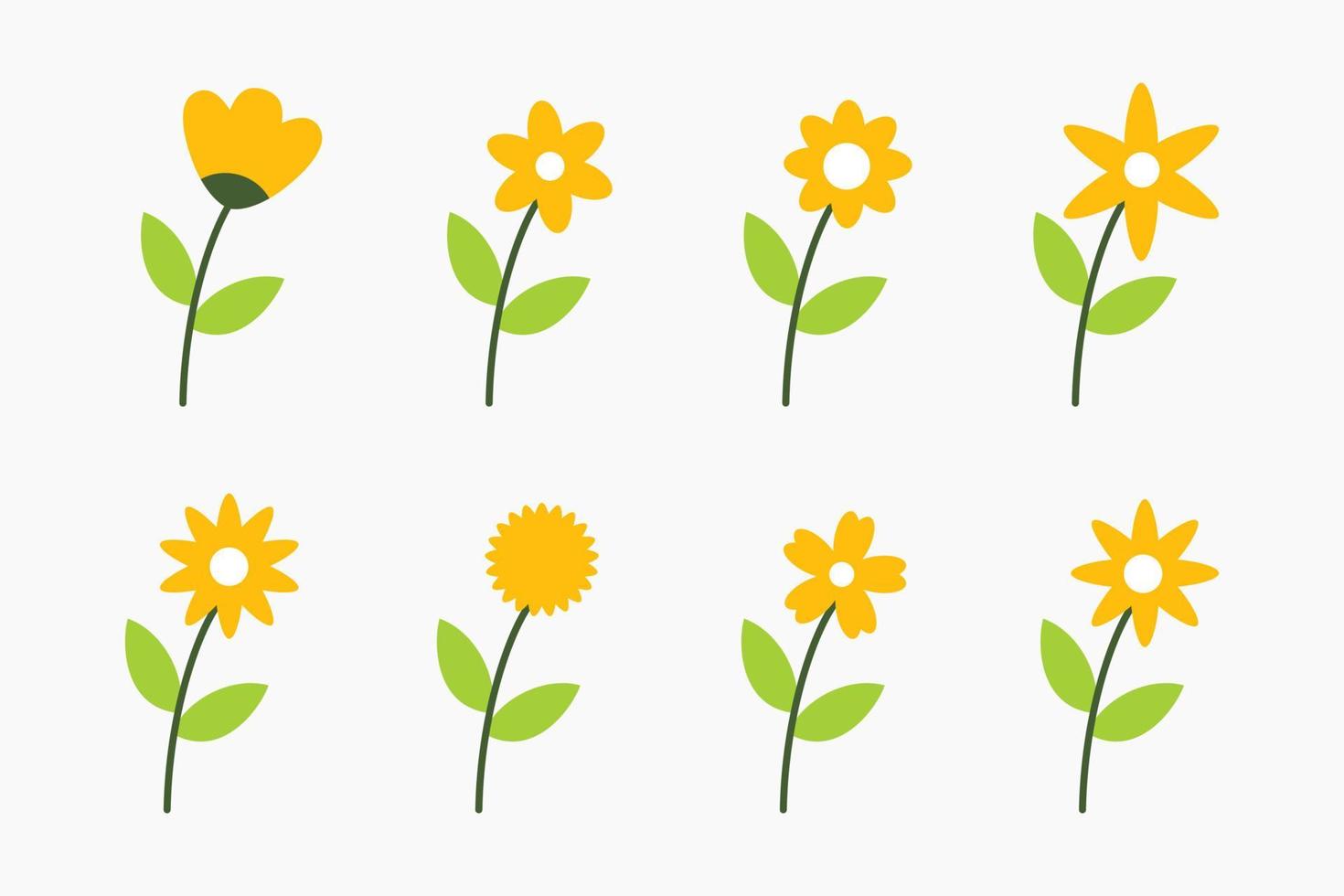 cute flower illustration vector