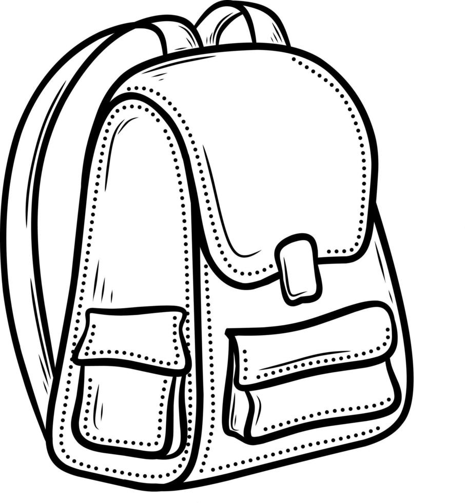 Sketch illustration of school bag 6895990 Vector Art at Vecteezy