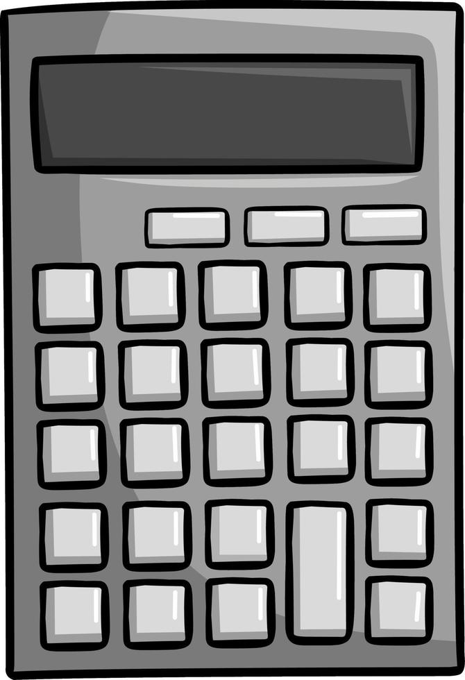 Simple drawing of single calculator vector