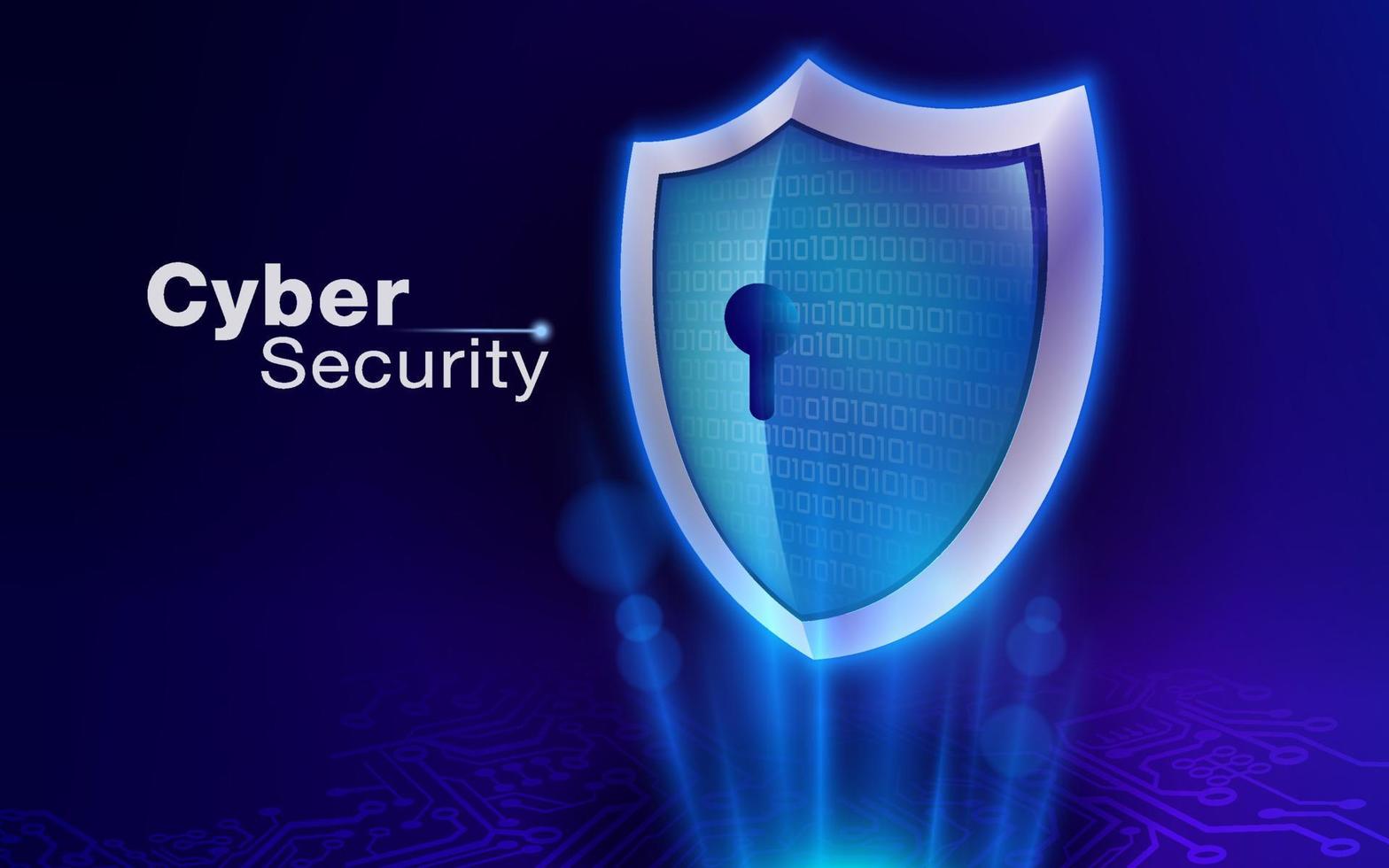 Cyber security shield protection concept. information or network. Online banking, System binary code. Web services for business and internet project. vector