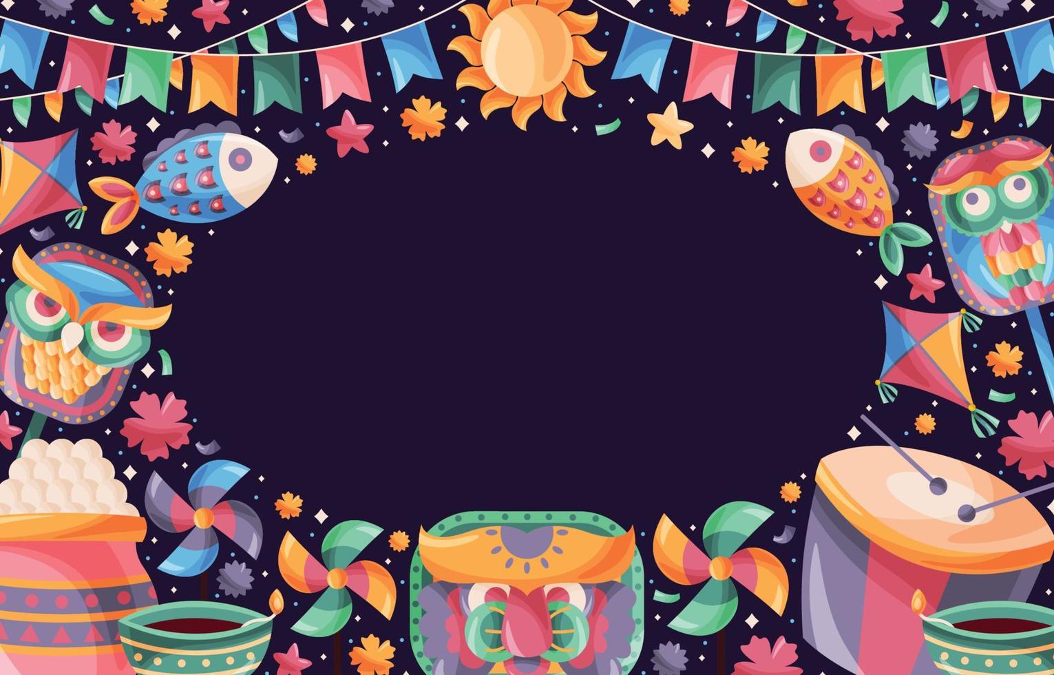 Pohela Boishakh Bengali New Year Doodle Background vector