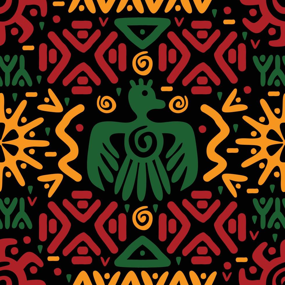 patrón africano sin costuras vector